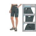 thumbnail image 3 of Mapamyumco Women's 10 Inch Inseam Hiking Cargo Shorts Quick Dry Lightweight Golf Shorts Bermuda for Summer Travel Size L, 3 of 7