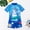 08Blue, variant on Toddler Baby Boys Swimsuit One Piece Rash Guard Bathing Suit Sun Protection Short Sleeve Zipper Beach Shark Swimwear