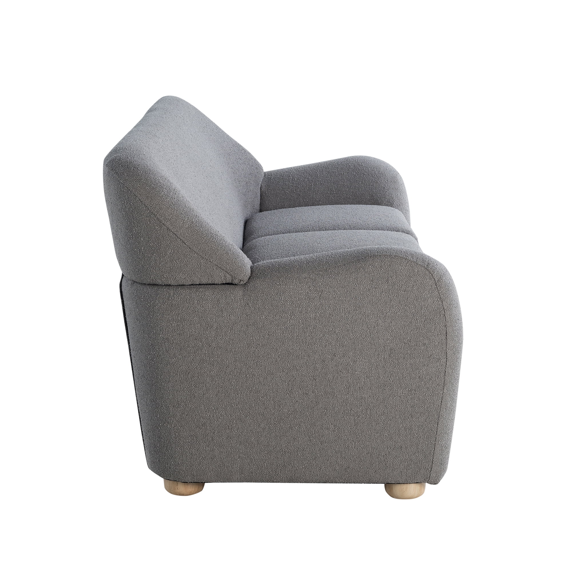 Studio Living Genifer Modern Sofa, Gray Boucle Fabric