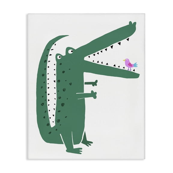 Stupell Industries Bohemian Alligator & Bird Friends Canvas Art, 16 x 20, by Carla Daly