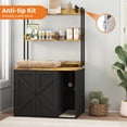 thumbnail image 6 of MAROUTE 55"H Cat Litter Box Enclosure, Hidden Wooden Litter Box Furniture, Indoor Privacy Cat House Cabinet, Decorative Pet Shelter for Large Cats and Multi-Cat Household, 6 of 6