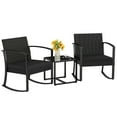 thumbnail image 2 of Vineego 3 Pieces Patio Furniture Set, Rocking Chairs with Coffee Table Set, Outdoor Wicker Bistro Set for Garden, 2 of 7