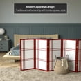 thumbnail image 2 of Red Lantern 3 ft. Short Double Cross Shoji Screen - Rosewood - 6 Panels, 2 of 6