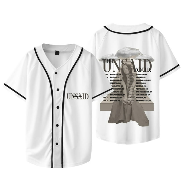 Jessica Baio 2025 Tour Dates Merch Veste de Baseball Tee Été Unisexe Col en V Manches Courtes T-Shirts