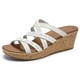 thumbnail image 1 of Sandalia con cuña Skechers Beverlee-Tiger Posse blanca para mujer, 10 W, 1 of 3