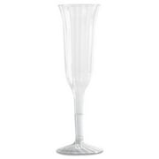 WNA Inc CCC5120 Classic Crystal Plastic Champagne Flutes, 5 Oz., Clear, Fluted, 10 pack by WNA Inc