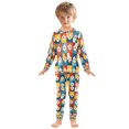 thumbnail image 6 of FORMRS Long Sleeve Top and Pants Pajama Set for Niños 2-Piece Sleepwear, Sizes 18M-8Y, Yellow Checkered Daisy, 6 of 6