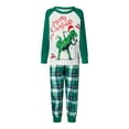 thumbnail image 2 of ELF Christmas Family Pajamas Matching Set Dinosaur Print Long Sleeve Tops and Plaid Pants Sleepwear, 2 of 7