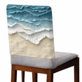 thumbnail image 2 of Abstract Beach Waves Chair Covers Set of 6 Watercolor Blue Ocean Sand Chair Back Covers Stretch Removable Washable Chairs Slipcovers Chair Protector for Dining Room Kitchen Party Decor, 2 of 5