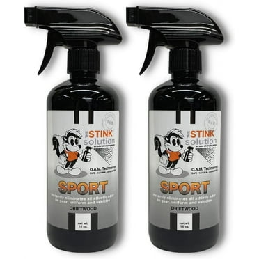 The Stink Solution Sports Equipment Odor Eliminator Spray for Sports Gear 2 16 oz Bottles Driftwood