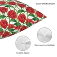thumbnail image 3 of Yiaed Rose Flowers Print Pillow Covers Super Soft Decorative Square Throw Pillow Covers Case Cushion Covers for Sofa Couch Bedroom Car Decor（No pillow core）-22"x22", 3 of 7