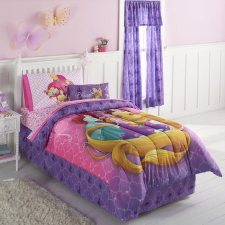 bed princess queen disney rapunzel comforter sheets belle bag ariel piece walmart dialog displays option button additional opens zoom