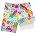 thumbnail image 4 of ibiyuan Boys Swim Trunks Size 12 Youth Bathing Suit Quick-Dry Baby Swimsuit Boy Cargo Pocket Pool Shorts Soft Printed Surf Swimwear,12-16Years, 4 of 4