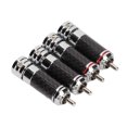 thumbnail image 4 of 4pcs RCA Plugs Chrome Plated Video Cable Connector for 9mm Wire Diameter Speaker Equipment, 4 of 14