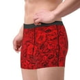 thumbnail image 3 of Wukai Red Rose Print Men’s Underwear Breathable Boxer Briefs,&nbsp;Moisture Wicking & Breathable-Small, 3 of 7