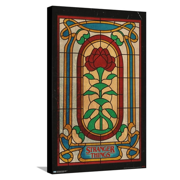 Netflix Stranger Things: Season 4 - Stained Glass Canvas Wall Poster, 14.725" x 22.375"