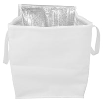 Hemobllo Portable White Insulated Grocery Tote for Food Storage and Heat Preservation