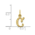 thumbnail image 5 of Auriga 14k Yellow Gold Letter C Initial Charm Pendant for Women(L- 0.48 inch, W- 0.32 inch), 5 of 6