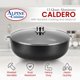 thumbnail image 2 of Horno holandés antiadherente de 13 cuartos con tapa de vidrio | Caldero de aluminio multiusos para estofar, hervir y guisar | Recubrimiento antiadherente con acabado negro | Ideal para ollas de todos, 2 of 7