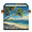 Multicolor 1, variant on CURLYOOT Starfish Beach Cube Storage Bin 11 Inch Fabric Storage Cube for Shelves Decorative Seashell Palm Tree Foldable Basket with Leather Handle for Closet Shelves Organizer