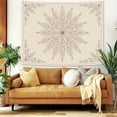 thumbnail image 4 of Gojian Boho Floral Mandala Tapestry Wall Hanging Pink Bohemian Flower Medallion Tapestry Aesthetic Watercolor Hippie Indian Small Tapestries for Bedroom Living Room Dorm Decor, 4 of 6