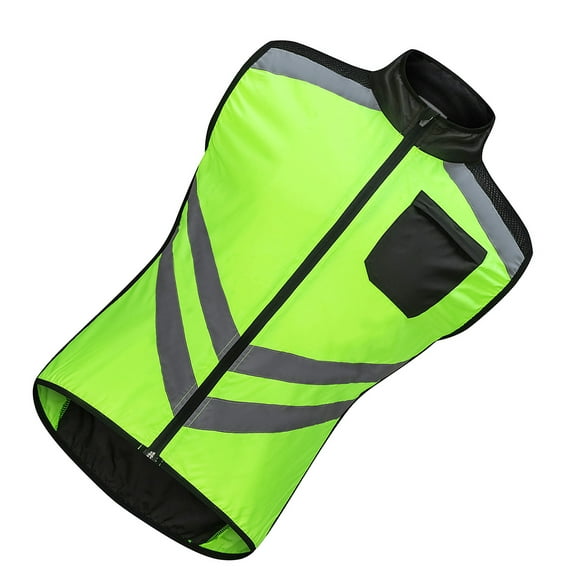 Men Cycle Vest Foldable Quick Dry Breathable Reflective Sports Safety Bike Vest For Riding Running Jogging Hiking