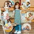 thumbnail image 6 of Cartoon Traffic Vehicles Boats Light Blue Pattern Kids Aprons for Girls and Boys,Adjustable Neck Strap Toddler Aprons for Kids Cooking Baking, 6 of 6