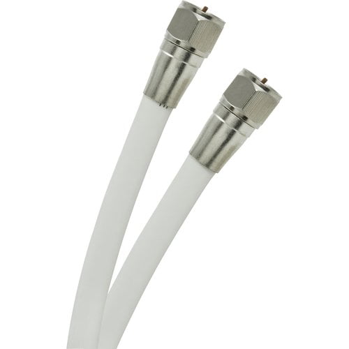 GE RG6 Coax Cable, 6', White