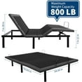 thumbnail image 2 of IdealHouse Queen Adjustable Bed Frame, Electric Ergonomic Base with Remote, USB Ports, Massager, Anti-Snore, Nightlight, Black, 2 of 8