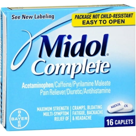 Midol complète Caplets 16 Caplets (pack de 2)
