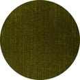 thumbnail image 1 of Ahgly Company Indoor Round Oriental Yellow Industrial Area Rugs, 4' Round, 1 of 4