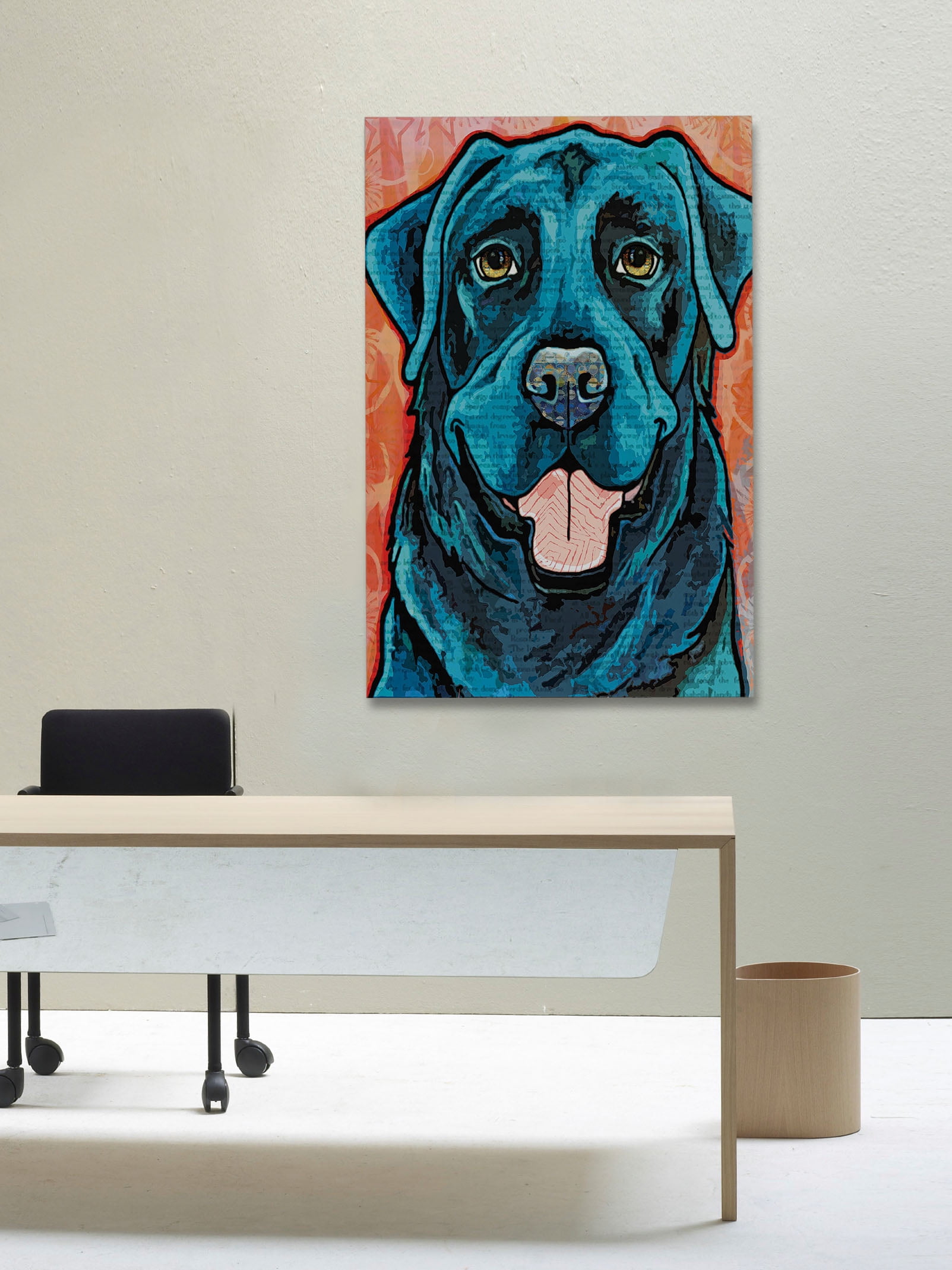 "Black Lab" Painting Print on Wrapped Canvas
