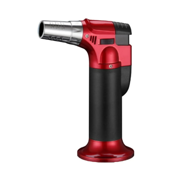 Portable Straight Jet Cigar Torch Lighter Barbecue Welding Torch Jet Flame Lighter Black Red