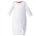 thumbnail image 4 of Luvable Friends Baby Girl Cotton Long-Sleeve Gowns 3pk, Girl Feathers, 0-6 Months, 4 of 4