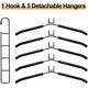 thumbnail image 3 of Percha multicapa 5 en 1, percha de metal, percha de esponja antideslizante multiusos para adultos, ahorro de espacio, almacenamiento de chaquetas, suéteres, pantalones, camisetas (negro) Sailing Electrónica, 3 of 5
