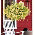 thumbnail image 2 of 6 Bundles Artificial Fake Flowers, UV Resistant White Summer Flowers, Faux Plastic Flowers for Outdoor Hanging Planters Garden Porch Window Outside Home Decor, 2 of 5