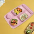 thumbnail image 5 of Wheat Straw Five Compartment Dinner Plate adult Students Kindergarten Meal Tray Breakfast Plate Household Use Four Colors Divided Plate, 5 of 5
