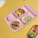 thumbnail image 5 of Plato llano dividido de cinco compartimentos | Bandeja para comidas infantiles, ideal para el almuerzo escolar y el hogar | Material de fibra vegetal | Apto para lavavajillas y microondas, 5 of 6