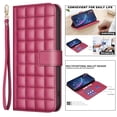 thumbnail image 4 of Wallet Case for Samsung Galaxy S25+ Plus, Detachable Shoulder Strap Hand Wrist Cards Slots Flip Stand Shockproof Premium PU Leather Cover for Samsung Galaxy S25+, Red, 4 of 7