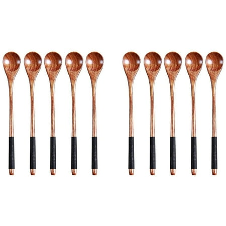 

10 Pcs Wooden Spoons Cooking Spoons Honey Spoons Rice Spoons Mixing Spoon Wooden Teaspoon for Coffee Tea Jam Bath Salts