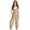 Khaki, variant on Girls Sleeveless Jumpsuit with Adjustable Spaghetti Straps and Side Pockets Casual Summer Romper for Big Kids and Comfortable Pull On Play Outfit Easter Jumpsuit Women 7-8 Years