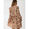 thumbnail image 7 of V-Neck Mini Dress with Floral Print, 7 of 7