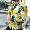 thumbnail image 1 of Seeotter Men's Hawaiian Shirt Long Sleeve Tropical Vacation Button Down Beach Floral Palm Shirts, 1 of 7