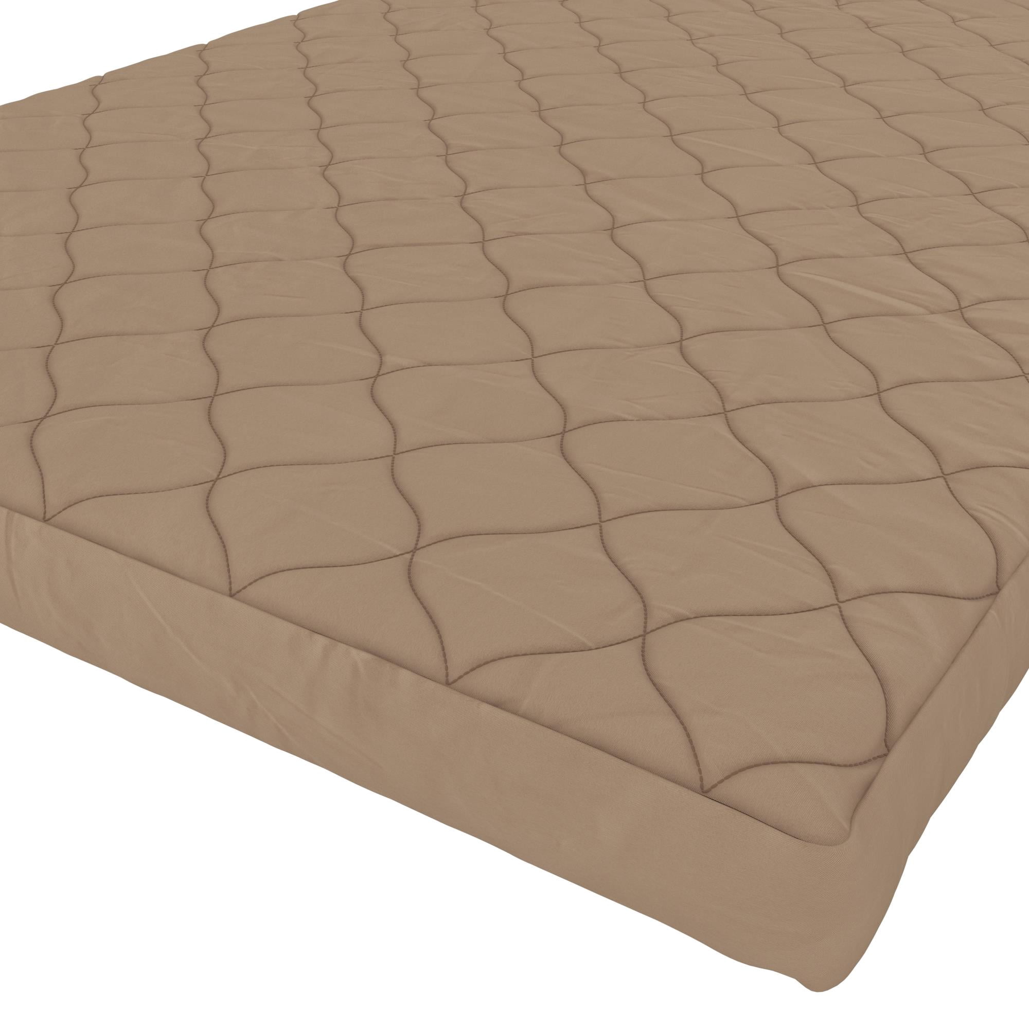 DHP Value 6 Inch Thermobonded Polyester Filled Quilted Top Bunk Bed Mattress, Full, Tan