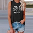 thumbnail image 2 of Gpoecd Débardeurs Graphiques pour Femmes Femmes Été Décontracté Sans Manches Col Rond Basique Chemises Noires Camisole pour Femmes 01_Black,L, 2 of 4