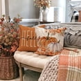 thumbnail image 3 of Hello Fall Pumpkin Throw Pillow Covers 18x18 Mason Jar Floral Pampas Boho Orange Outdoor Farmhouse Autumn Cottage Decorations Decorative Throw Pillows Cases Set of 4 for Home Couch Decor, 3 of 6