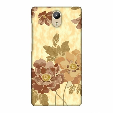 Honey Silver Snap (Lenovo Phab 2 Case - Poster floral and textured leaves- Honey oat, Hard Plastic Back Cover, Slim Profile Cute Printed Designer Snap on Case with Screen Cleaning)