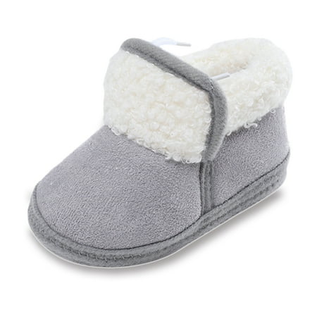 

Baozhu Kids Unisex Fleece Snow Booties Baby Boy Girl Winter Boots Shoes 0-18 Months