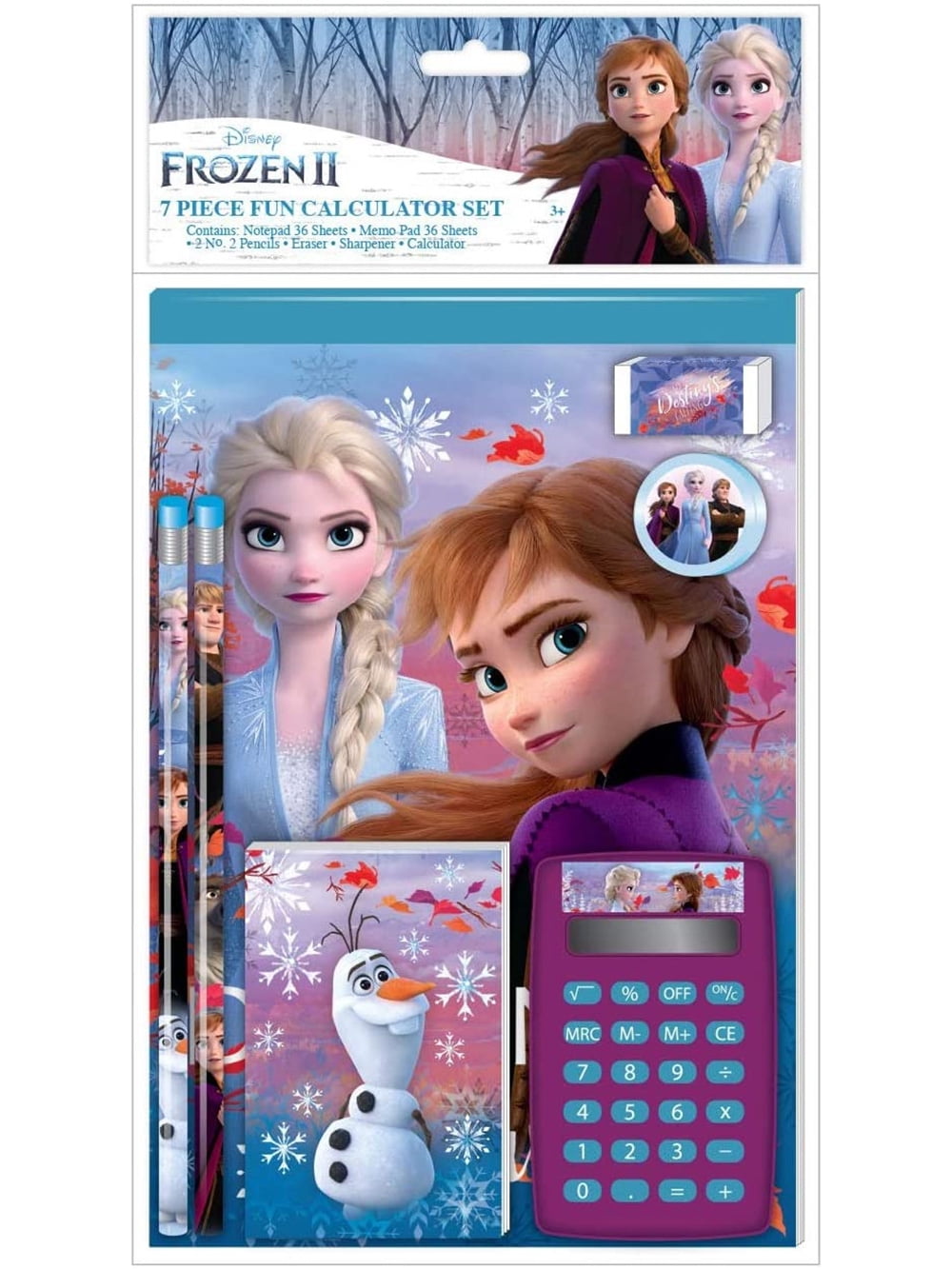 Disney Frozen Girls' 2 School Supplies Set with Kids Calculator