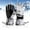 White, variant on Baqcunre Warm Gloves, Winter Warm Ski Gloves Snowboarding Water-Proof Touchscreen Gloves with Zipper Pocket for Men Women, Knitted Gloves, Heating Gloves